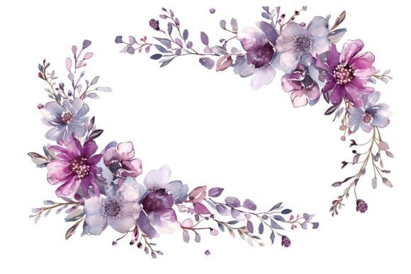 Download Purple Floral Wreath - Wreath Collection