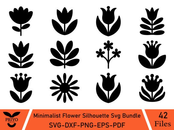 Download Minimalist Flower Silhouette Svg Bundle - Minimalist flower Collection