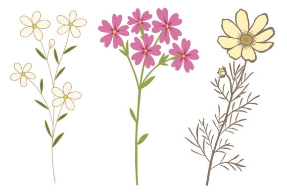 Download Pastel Wildflower Minimalist Flower Art - Minimalist flower Collection