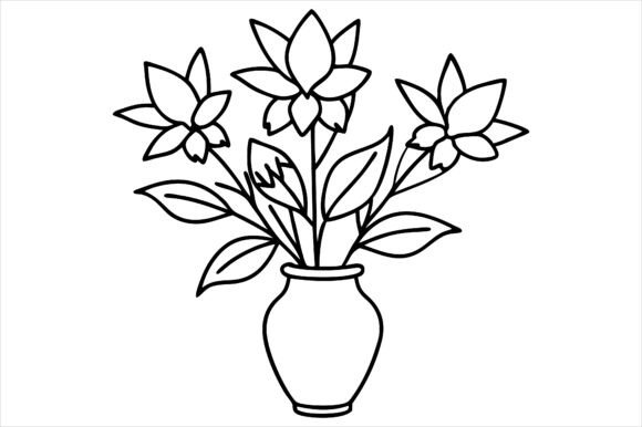 Download Minimalist Flower Vase Drawing - Minimalist flower Collection