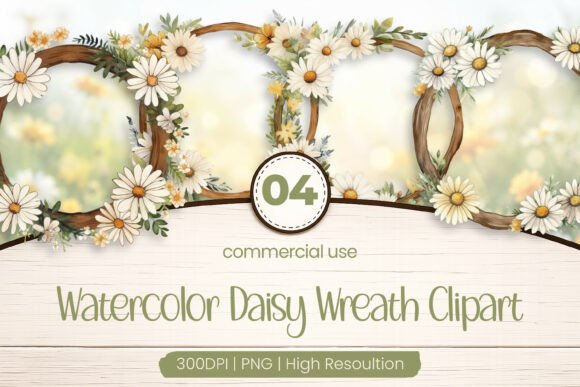 Download Daisy Wreath Clipart PNG - Wreath Collection