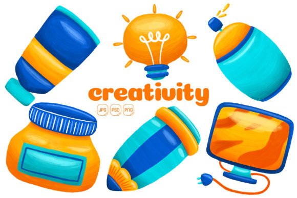 Download Creativity Element Illustration Pack 02 - Premium Bundle