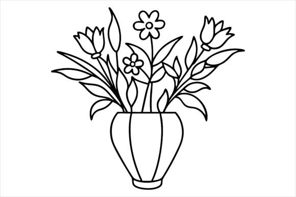 Download Minimalist Flower Vase Drawing - Minimalist flower Collection