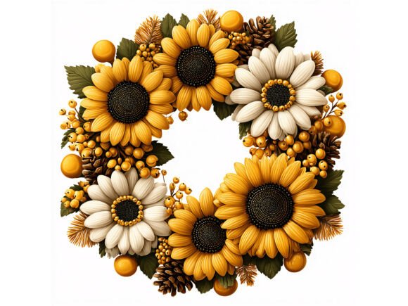 Download 14 JPG Sunflower Daisy Wreath - Wreath Collection