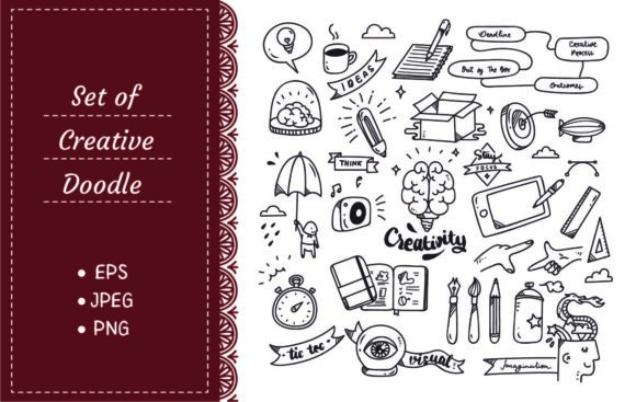 Download Set of Creativity Doodle - Premium Resources