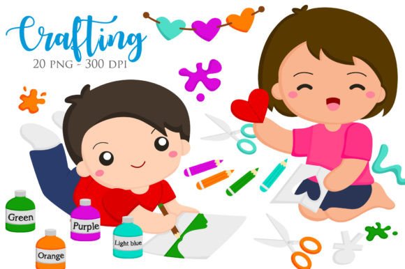Download Crafting Creativity Vector Illustration - Premium Bundle