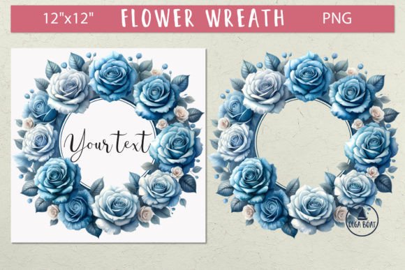 Download Blue Roses Png | Roses Wreath Clipart - Wreath Collection