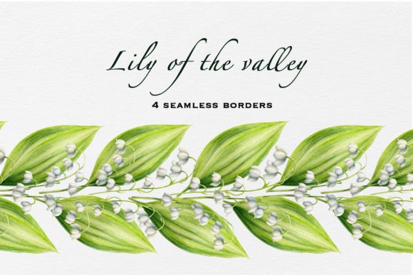 Download Lily of the Valley Seamless Borders - Lily Collection