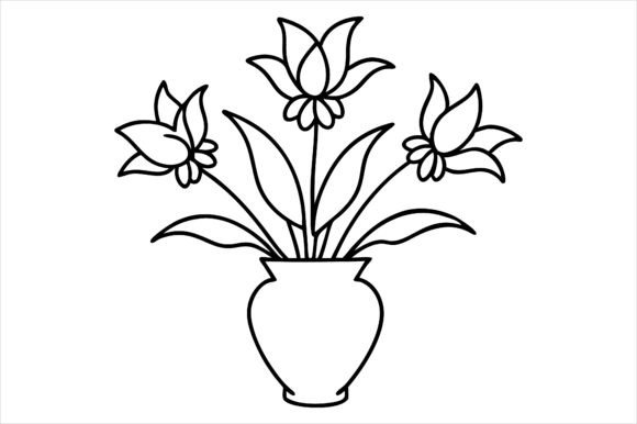 Download Minimalist Flower Vase Drawing - Minimalist flower Collection